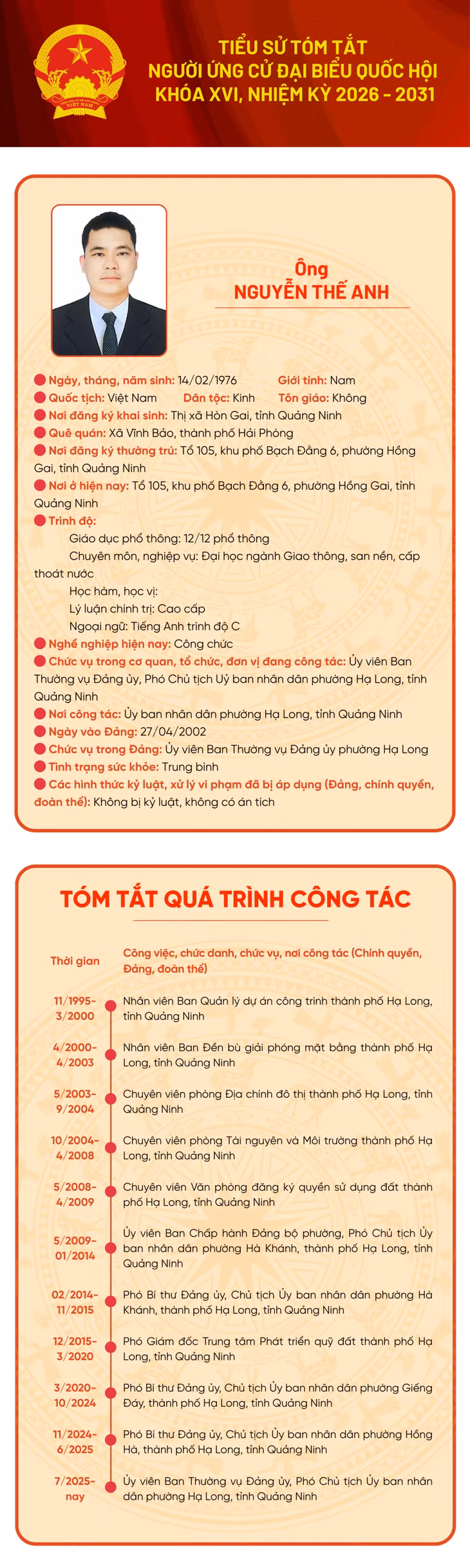 Tiểu sử ứng cử viên đại biểu Quốc hội khóa XVI Nguyễn Thế Anh ảnh 1