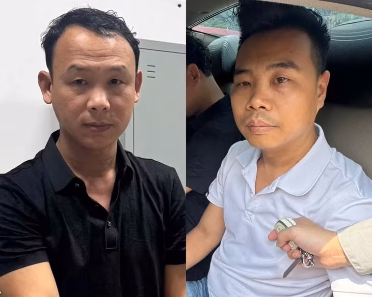 Hai nghi can bị công an bắt giữ - Ảnh: Công an Hà Nội