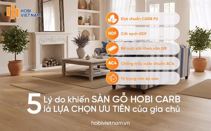 Sàn gỗ Hobi Carb an toàn cho sức khoẻ