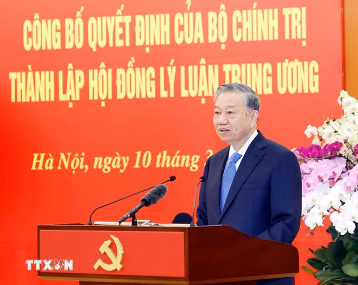 Tổng Bí thư Tô Lâm phát biểu chỉ đạo - Ảnh: TTXVN