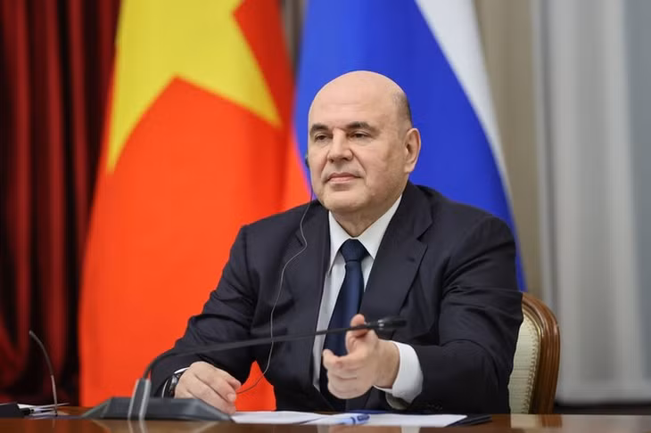 Thủ tướng Liên bang Nga Mikhail Mishustin phát biểu. (Ảnh: VGP/Nhật Bắc)