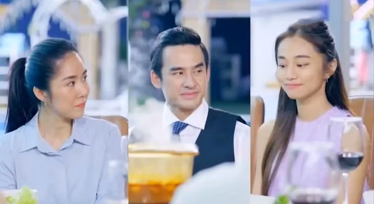 Lương Thế Thành vai doanh nhân Hoàng Dũng. Người có vợ đảm đang là Thanh Mai (trái) nhưng lại mê cô cháu gái con của bạn vợ là Như Trang - Ảnh: ĐPCC