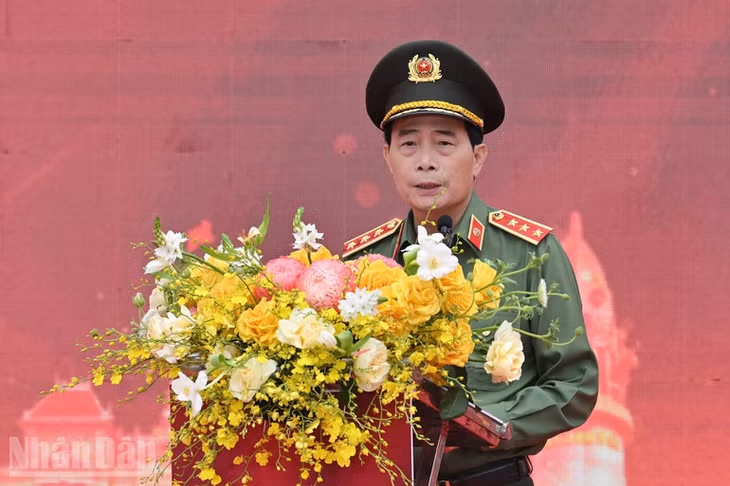 Thượng tướng Lê Quốc Hùng, Thứ trưởng Công an tại buổi lễ.