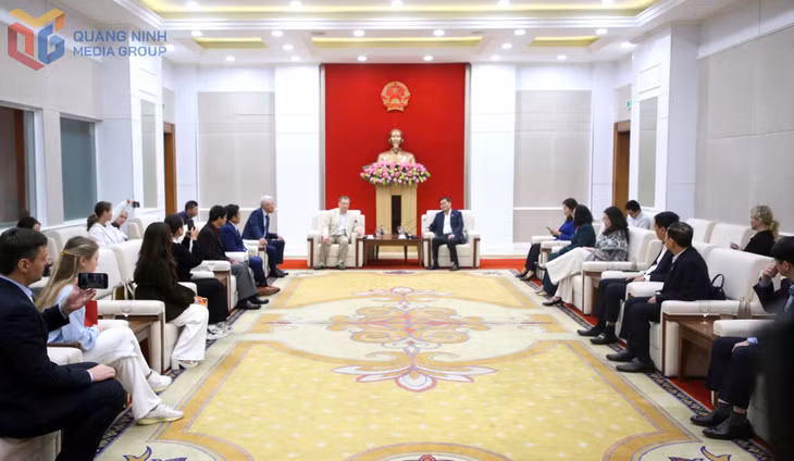 Quang cảnh buổi tiếp. Ảnh: Minh Hà