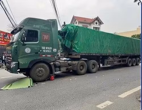 Hiện trường vụ tai nạn. Ảnh: Ban An toàn giao thông Hải Phòng