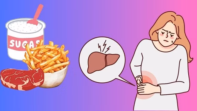 Hạn chế thức ăn nhanh nếu bạn bị bệnh gan nhiễm mỡ. Đồ họa: Mỹ Linh