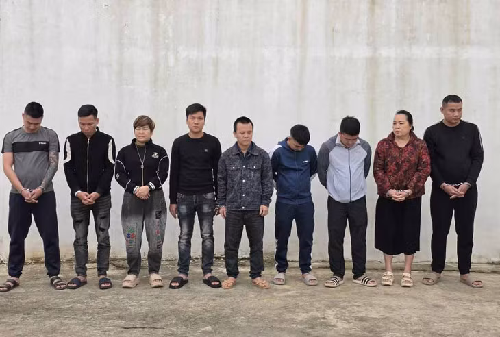 Trong các đối tượng bị bắt, nhiều đối tượng đã có tiền án, tiền sự. Ảnh: Công an Hà Tĩnh