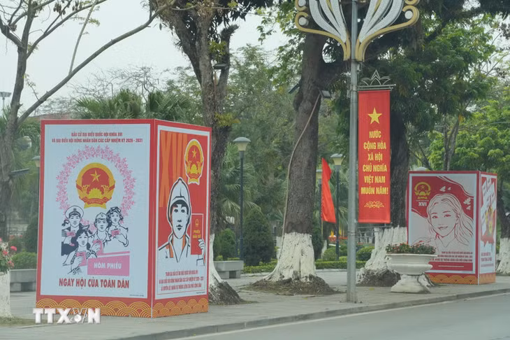 Không khí rộn ràng trước ngày bầu cử đại biểu Quốc hội khóa XVI và Hội đồng nhân dân các cấp nhiệm kỳ 2026-2031 ở Phú Thọ. (Ảnh: TTXVN)