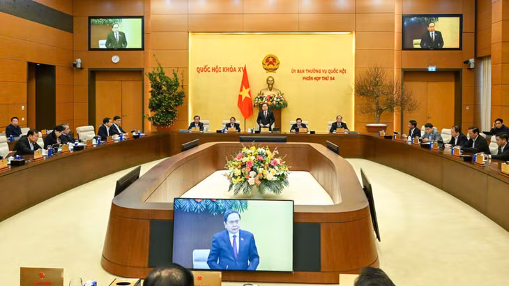 Quang cảnh Phiên họp thứ 54 của Ủy ban Thường vụ Quốc hội. (Ảnh: DUY LINH)