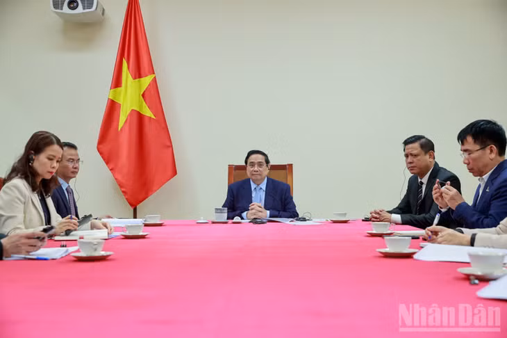 Quang cảnh điện đàm. (Ảnh: Trần Hải)