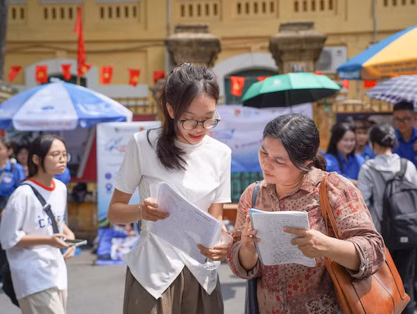 Thí sinh dự thi tốt nghiệp THPT năm 2025. Ảnh: Vân Trang