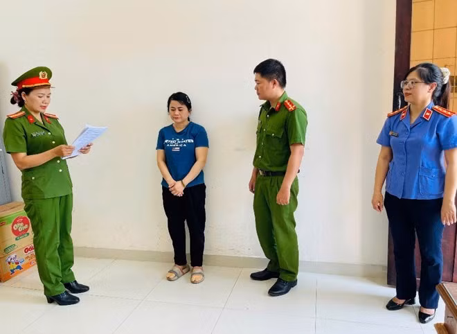 Cơ quan chức năng khởi tố, bắt tạm giam đối tượng Nguyễn Thị Tường Vi để điều tra về hành vi lừa đảo, chiếm đoạt tài sản. Ảnh: Công an cung cấp