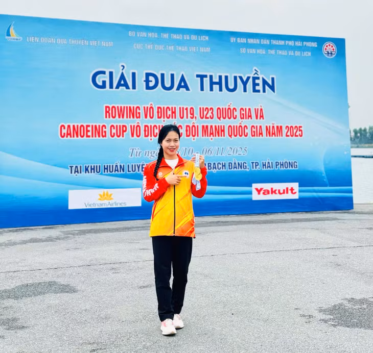 VĐV Nguyễn Thị Mai đoạt HCV tại Giải đua thuyền vô địch U19, U23 quốc gia và Cúp Canoeing các đội mạnh toàn quốc năm 2025, tổ chức tại TP Hải Phòng.
