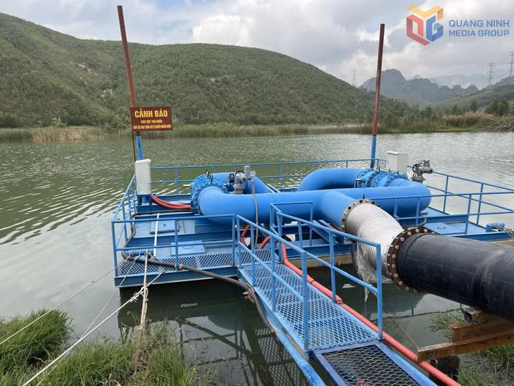 Công trình khai thác nước mặt sông Man tại xã Thống Nhất.