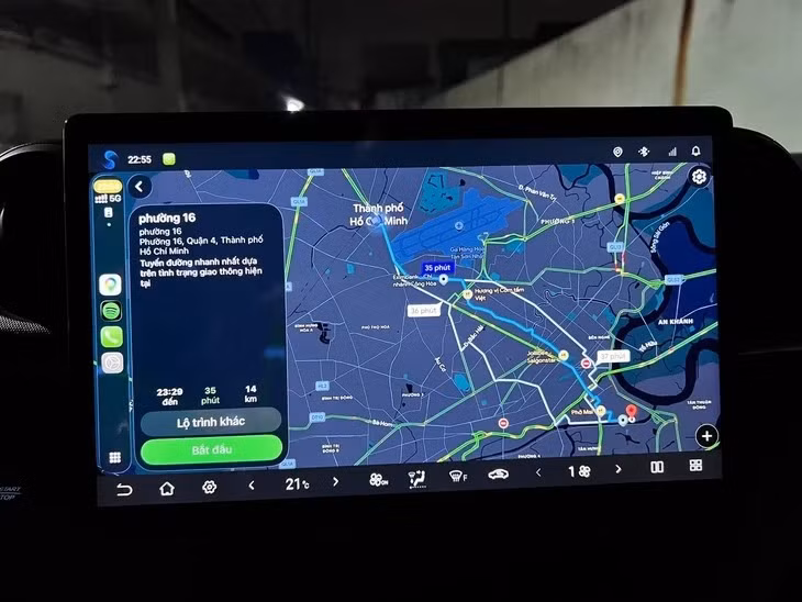 Giao diện dẫn đường trên Google Maps phiên bản mới nhất - Ảnh: VP