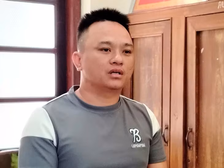 Bị can Võ Quốc Toại tại cơ quan điều tra - Ảnh: Công an cung cấp