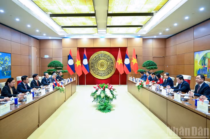 Quang cảnh cuộc tiếp tại Nhà Quốc hội. (Ảnh: DUY LINH)