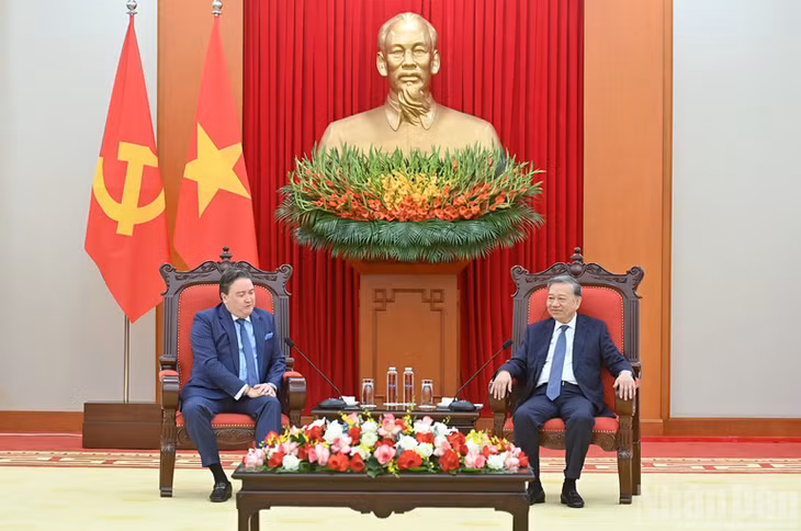 Tổng Bí thư Tô Lâm tiếp Đại sứ Hoa Kỳ Marc Knapper. (Ảnh: ĐĂNG KHOA)