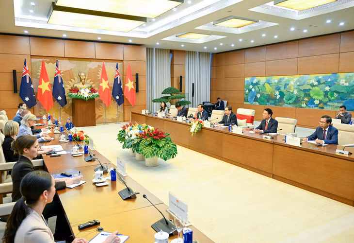 Quang cảnh hội kiến tại Nhà Quốc hội. (Ảnh: Duy Linh)