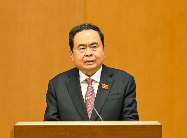 Chủ tịch Quốc hội Trần Thanh Mẫn phát biểu tại buổi lễ.