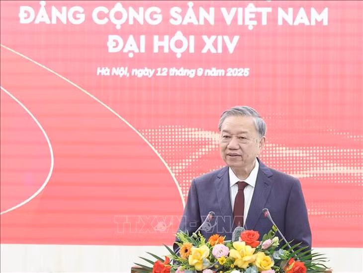 Tổng Bí thư Tô Lâm phát biểu chỉ đạo - Ảnh: TTXVN