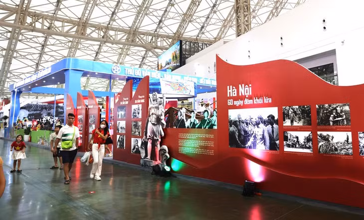 Khu không gian của TP. Hà Nội tại Triển lãm Thành tựu đất nước. Ảnh: VGP/Diệu Anh