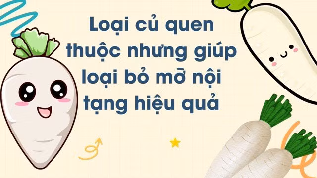 Củ cải chứa nhiều chất xơ hòa tan, giúp ổn định đường huyết, giảm mỡ nội tạng. Ảnh đồ hoạ: Hương Sơn