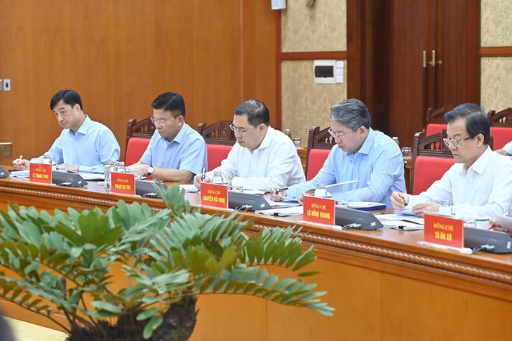 Các đại biểu tham dự cuộc làm việc. (Ảnh: ĐĂNG KHOA)