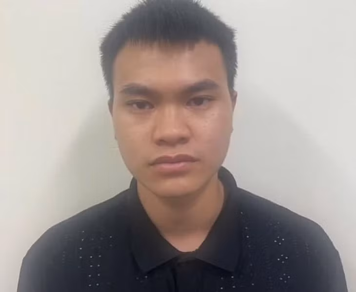 Nguyễn Long Vũ tại cơ quan công an - Ảnh: H.M.