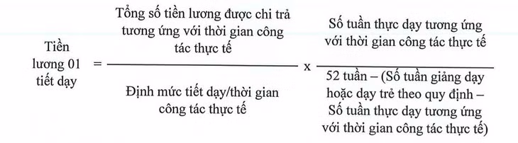 Cách tính tiền lương dạy thêm của giáo viên công tác không đủ một năm học