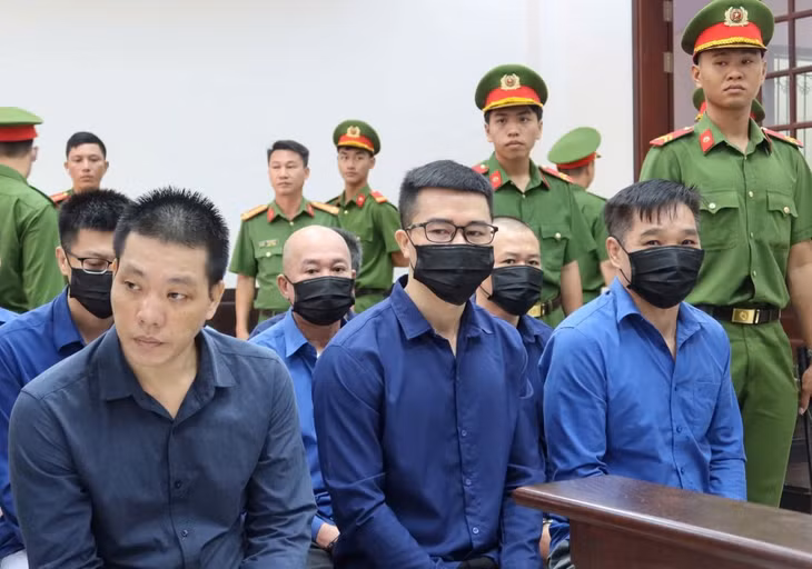 Các bị cáo tại phiên tòa. Ảnh: Anh Tú