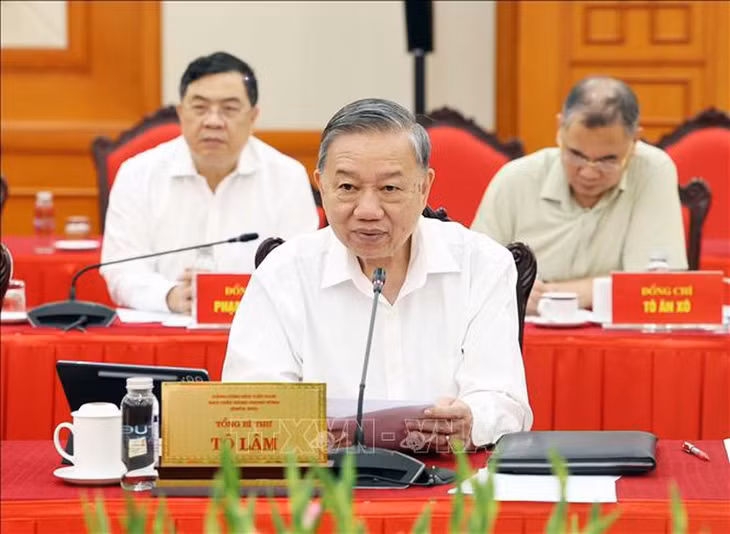 Tổng Bí thư Tô Lâm phát biểu - Ảnh: TTXVN
