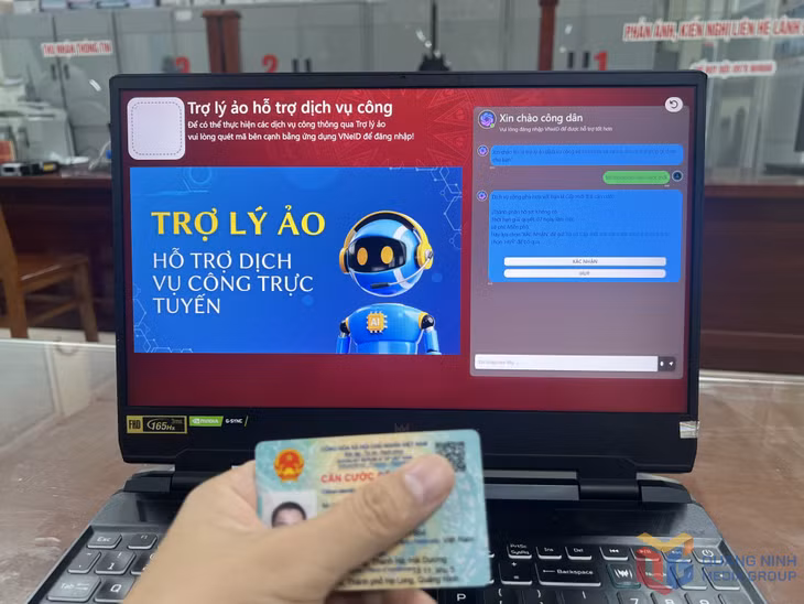 Trợ lý ảo hỗ trợ thực hiện dịch vụ công trực tuyến tại Công an tỉnh.
