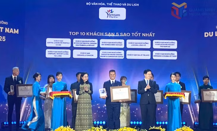 Khách sạn nghỉ dưỡng Vinpeal Hạ Long được vinh danh ở hạng mục “Top 10 khách sạn 5 sao tốt nhất”.