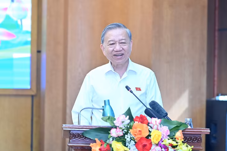 Tổng Bí thư Tô Lâm phát biểu tại hội nghị. (Ảnh: ĐĂNG KHOA)