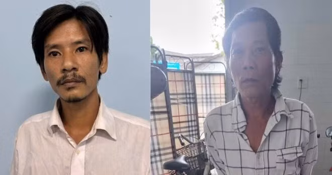 Hai đối tượng trộm Võ Văn Thống và Phạm Hồng Quang tại cơ quan Công an. Ảnh: Công an cung cấp.
