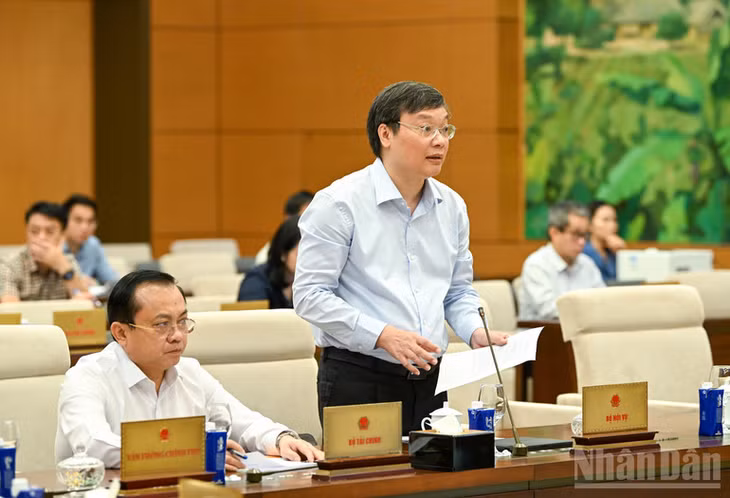 Thứ trưởng Nội vụ Trương Hải Long trình bày Tờ trình dự án Luật Viên chức (sửa đổi). (Ảnh: DUY LINH)