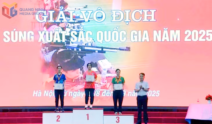 VĐV Quảng Ninh Nguyễn Thị Thảo giành HCV ở nội dung súng trường hơi nữ ở Giải vô địch các tay súng xuất sắc Quốc gia 2025 vừa qua.
