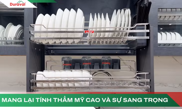 Giá bát nâng hạ giúp tăng tính thẩm mỹ cho không gian