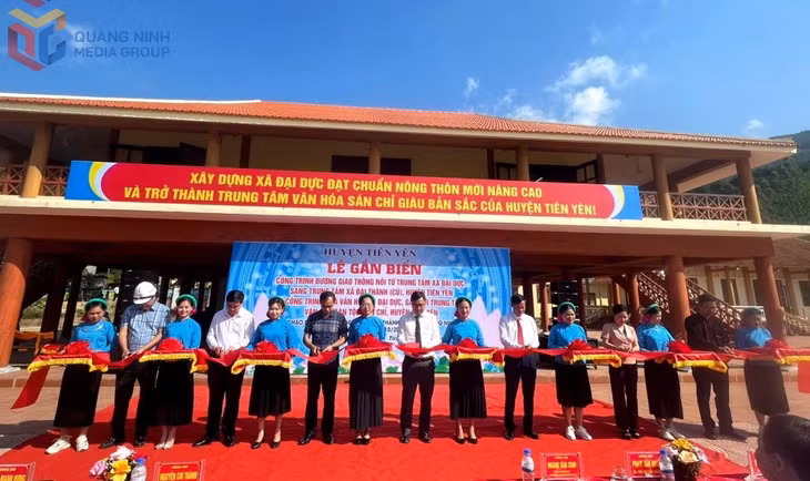 Huyện Tiên Yên tổ chức khánh thành Trung tâm Văn hóa - Thể thao dân tộc Sán Chỉ huyện (tháng 10/2023). Ảnh: Ngọc Trâm