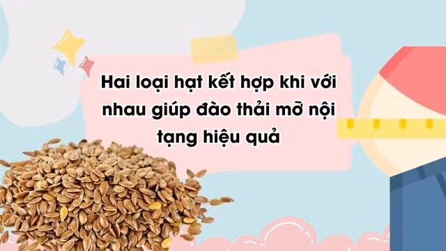 Hạt lanh chứa chất xơ hoà tan cao, khi kết hợp với hạnh nhân giúp ngăn ngừa tích tụ mỡ nội tạng. Ảnh đồ hoạ: Hương Sơn
