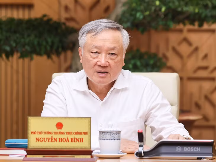 Phó Thủ tướng Thường trực Chính phủ Nguyễn Hòa Bình phát biểu - Ảnh: VGP/Nhật Bắc