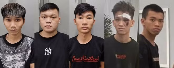Công an TP Hà Nội bắt giữ nhóm đối tượng đánh nhau tại quận Nam Từ Liêm. Ảnh: CAHN