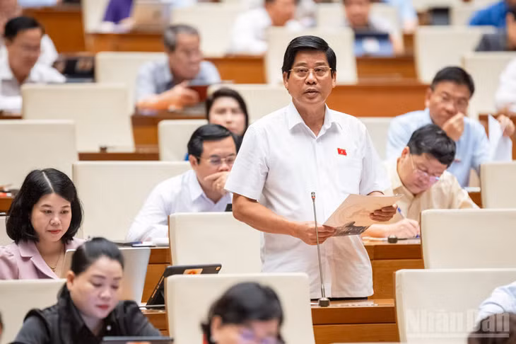 Đại biểu Dương Văn Phước (đoàn Quảng Nam). (Ảnh: DUY LINH)