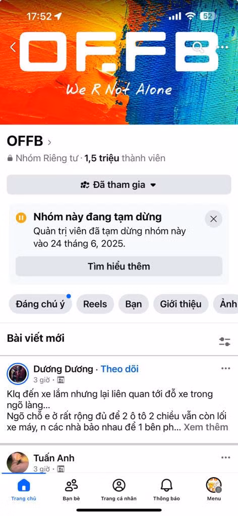 Một số hội nhóm Facebook tạm dừng hoạt động trong khi chờ thông tin chính thức. Ảnh: FB
