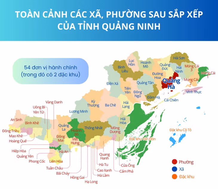 Xã Quảng Hà mới hình thành trên cơ sở sáp nhập thị trấn Quảng Hà và 3 xã là Quảng Minh, Quảng Phong, Quảng Chính. Ảnh: Mạnh Hà