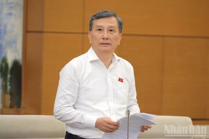 Chủ nhiệm Ủy ban Khoa học, Công nghệ và Môi trường Lê Quang Huy. (Ảnh: DUY LINH)