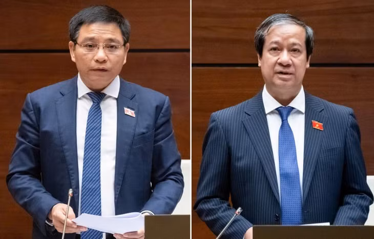 Bộ trưởng Tài chính Nguyễn Văn Thắng và Bộ trưởng Giáo dục và Đào tạo Nguyễn Kim Sơn sẽ đăng đàn trả lời chất vấn của các đại biểu Quốc hội.