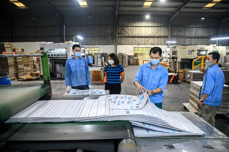 Số lao động trong các ngành sản xuất công nghiệp cũng tăng tích cực. (Ảnh: THÀNH ĐẠT)