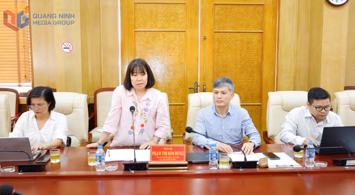 Đồng chí Phạm Thị Kim Dung, Trưởng phòng Giống vật nuôi, Cục Chăn nuôi và Thú y phát biểu kết luận buổi làm việc.